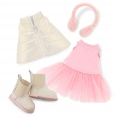 Plush toy, Lucky Doggy, Clothing set: Pink Dream