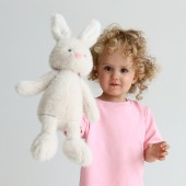 Plush toy, The Softest, White Bunny 25cm