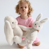 Plush toy, The Softest, White Bunny 25cm