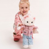 Soft toy, Lucky Kitty, Lucky Sophie: Knitted Cherries 38 cm (1/4)