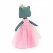 Plush toy, Fiona the Frog: Pink Dress with Roses 29cm
