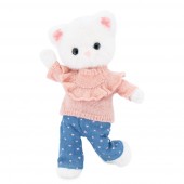 Soft toy, Lucky Kitty, Lucky Sophie: Denim Hearts 38 cm (1/4)