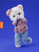 Soft toy, Lucky Kitty, Lucky Sophie: Knitted Cherries 38 cm (1/4)