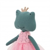 Plush toy, Fiona the Frog: Pink Dress with Roses 29cm