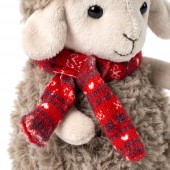 Mimi the Beige Sheep in a Scarf 14cm