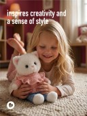 Soft toy, Lucky Kitty, Lucky Sophie: Denim Hearts 38 cm (1/4)