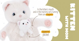 Plush toy, Milo&Millie, Millie the White Cat (40cm)