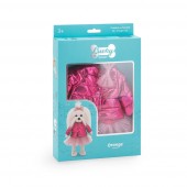 Plush toy, Lucky Doggy, Clothing set: Pink Jacket (4/16)
