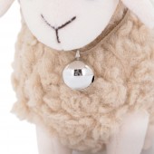 Dolly the Beige Sheep with a Bell 13cm