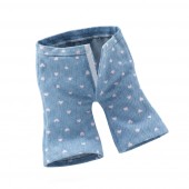 Lucky Kitty Clothing Set: Denim Hearts