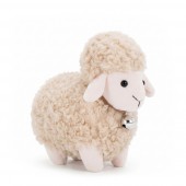 Dolly the Beige Sheep with a Bell 13cm