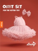 Lucky Kitty Clothing Set: Cotton Candy