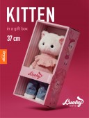 Soft toy, Lucky Kitty, Lucky Sophie: Denim Hearts 38 cm (1/4)
