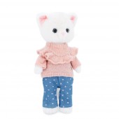 Soft toy, Lucky Kitty, Lucky Sophie: Denim Hearts 38 cm (1/4)