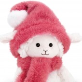 Marshmallow the Sheep in a Raspberry Hat 20cm