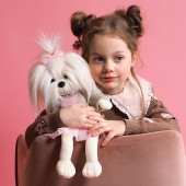 Plush toy, Lucky Doggy, Lucky Mimi: Pink Heart 38cm (1/4)