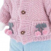 Soft toy, Lucky Kitty, Lucky Sophie: Knitted Cherries 38 cm (1/4)