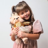 Plush toy, Lucky Doggy, Lucky Yoyo: Golden Jacket 38cm (1/4)