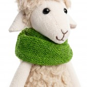 Bibi the Sheep in a Green Snood 16cm